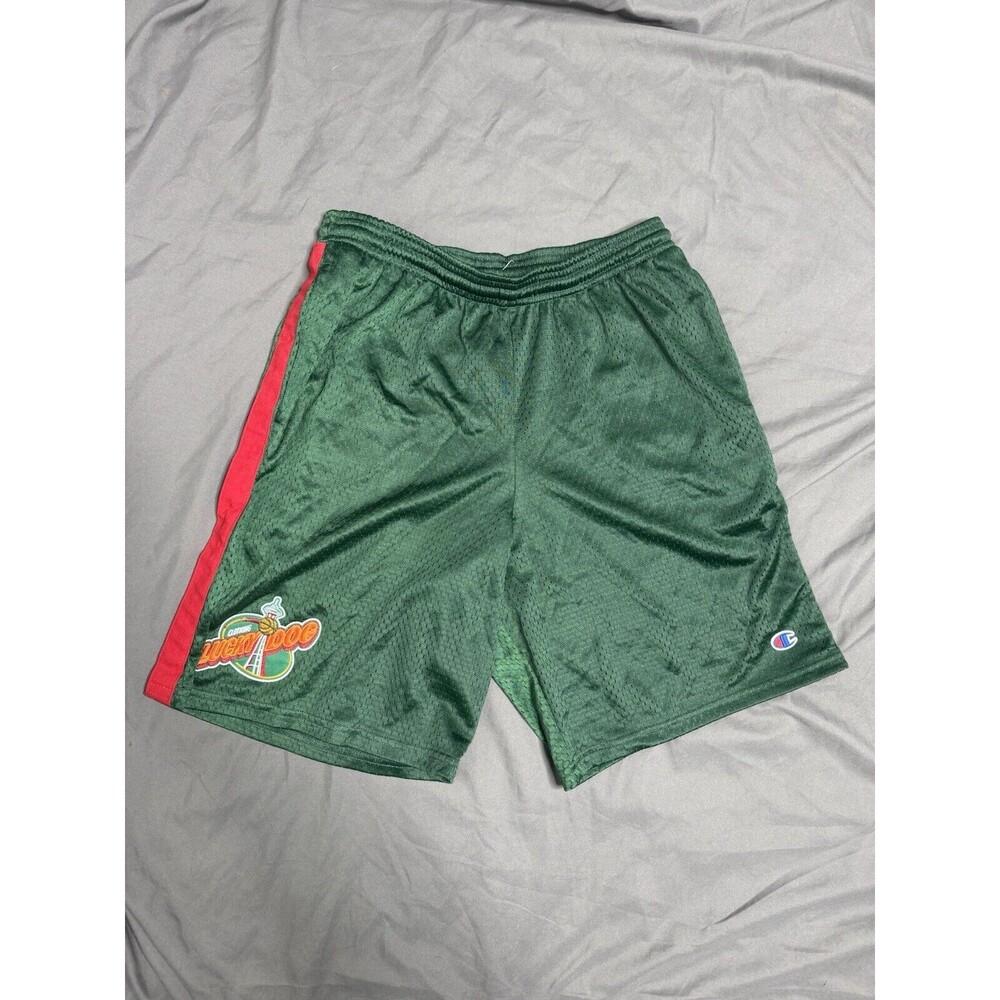 Lucky Dog Champion Seattle Sonics Style Shorts Men's Small Green Mesh Red Stripe